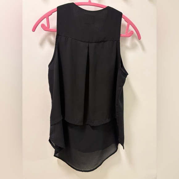 Anthropologie Maeve Black Sleeveless High-Low Blouse Size 2 - Picture 3 of 8